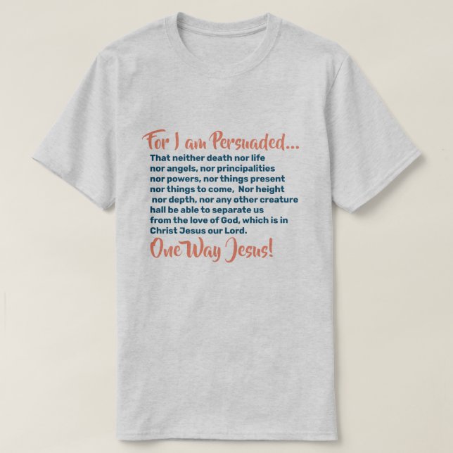 Christian Tshirts Ingenting kan Behålla oss för Go (Design framsida)