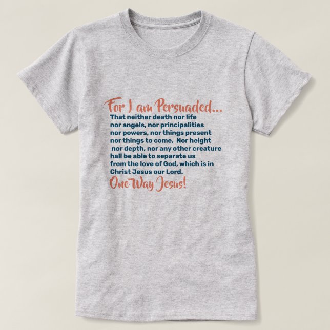 Christian Tshirts Ingenting kan Behålla oss för Go (Design framsida)