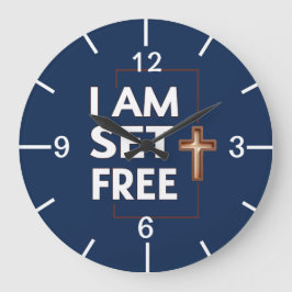Christian Typography Wall Clock Stor Klocka