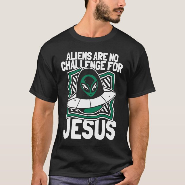 Christian Ufo Catholic Religion  Christianity Alie T Shirt (Framsida)