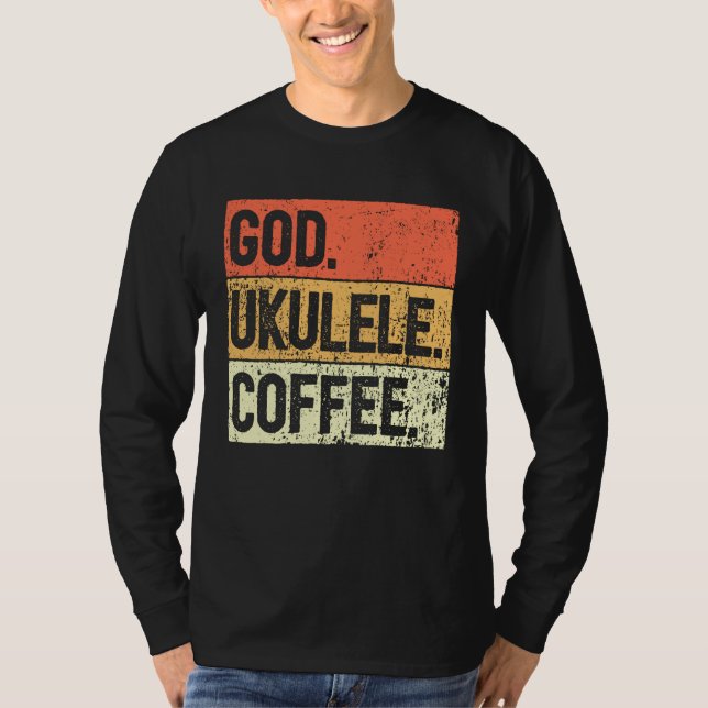 Christian Ukulele Player Worship Ukulele Church Uk T Shirt (Framsida)