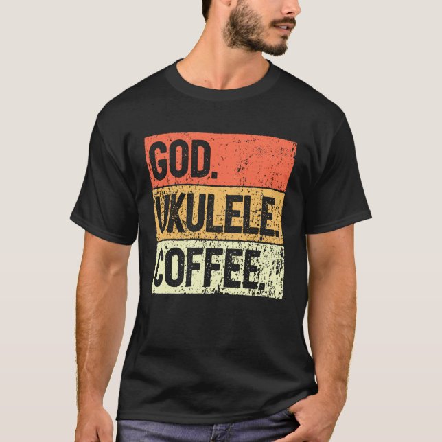 Christian Ukulele Player Worship Ukulele Church Uk T Shirt (Framsida)