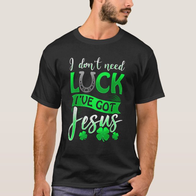 Christian Unisex Black Cotton Pol T Shirt (Framsida)