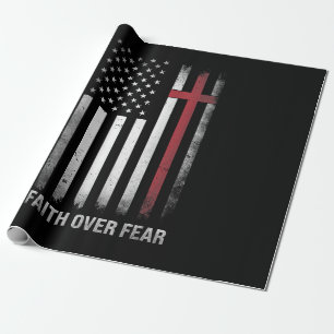 Christian US USA flagga American Jesus Faith Over  Presentpapper