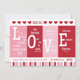 Christian Valentine Card "Gud är KÄRLEK" Bible Ver Julkort