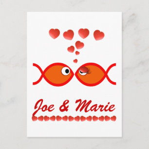 Christian Valentine Symbols - Orange v1 Helg Vykort
