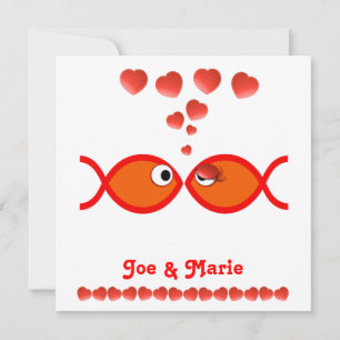 Christian Valentine Symbols - Orange v1 Julkort
