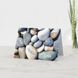 Christian Values Joy Hope Peace Faith Kärlek Småst Helgkort