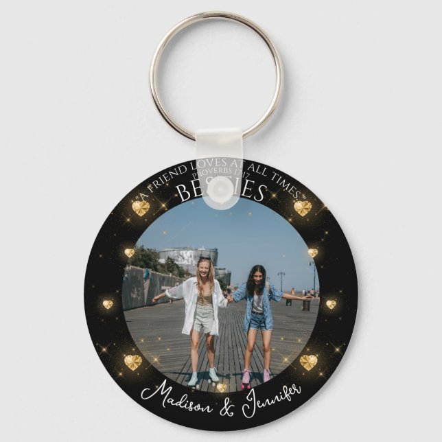 Christian Vänskap Proverbs Best Friends Photo Nyckelring (Framsida)