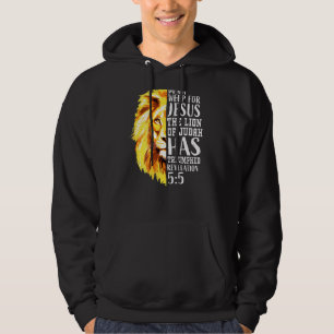 Christian Verse Jesus Faith Lejon Judah Graphic on Hoodie