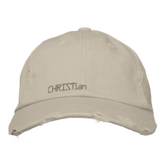 CHRISTian-vintage hat Broderad Keps