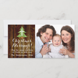 Christian Vintage Land jul Kor Träd Julkort