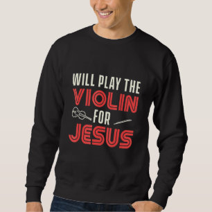 Christian Violinist Church Worship Violin Player 2 Lång Ärmad Tröja