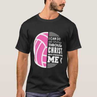 Christian Volleyball jag kan göra Sak Filippinerna T Shirt