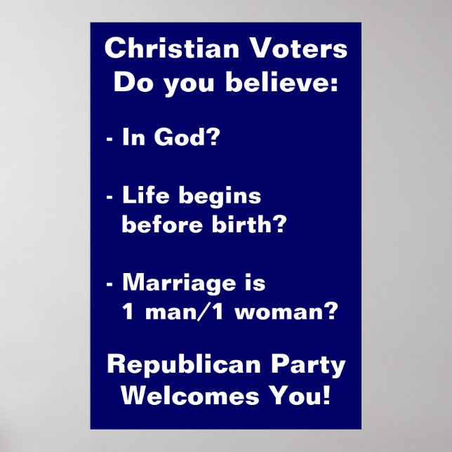 Christian Voters poster (Framsidan)