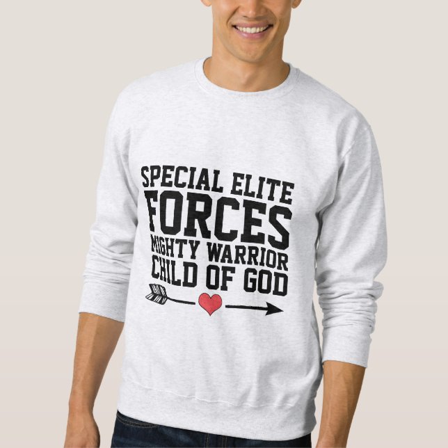 Christian Warrior SPECIELL ELITE FORCES T-Shirts Lång Ärmad Tröja (Framsida)