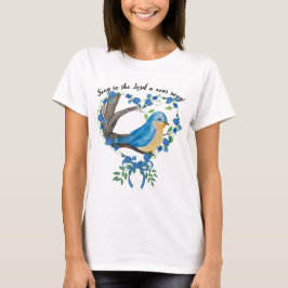 Christian Watercolor Bluebird T Shirt