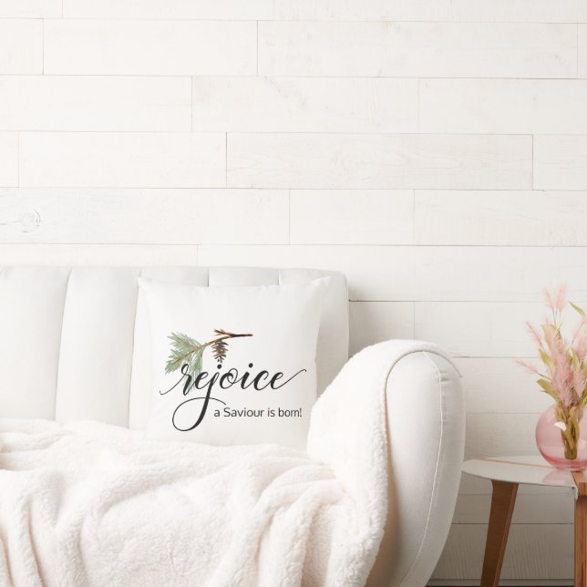 Christian Watercolor jul Dekorativ kudde (Soffa)