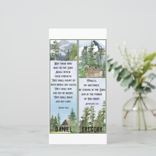 Christian Watercolor Nature Scripture Bokmärken Ca Kort