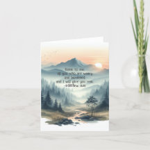 Christian Watercolor Scripture vykort