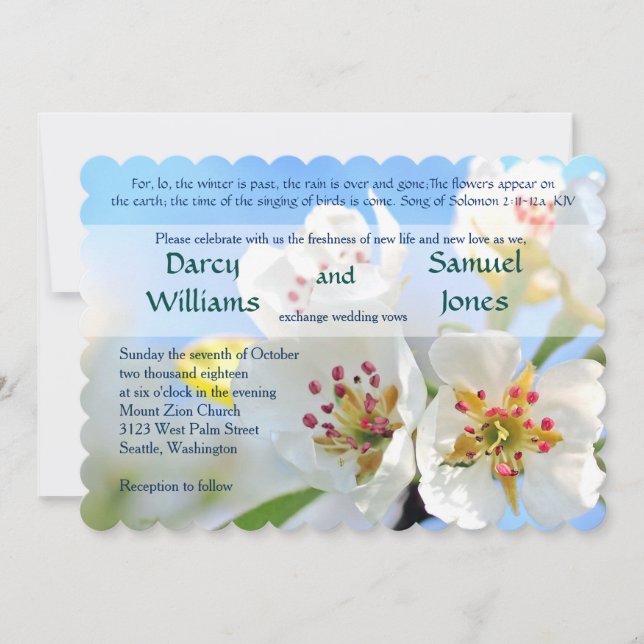 Christian Wedding Investigation Sång of Solomon Inbjudningar (Framsida)
