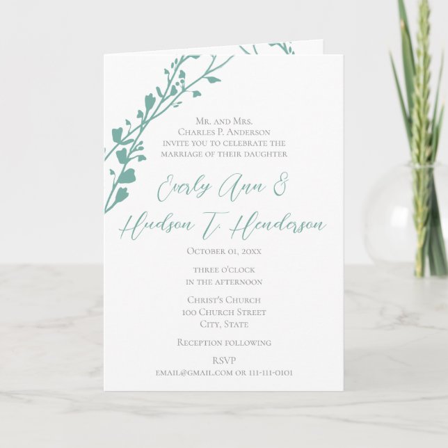 Christian Wedding-Two blir en Inbjudan (Framsida)