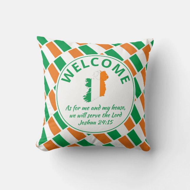 Christian Welcome i IRLAND Anpassningsbar Christia Kudde (Framsida)