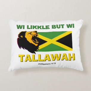 Christian WI LIKKLE MEN WI TALLAWAH Prydnadskudde