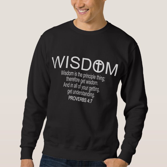 Christian Wisdom säger frukt av andan någonsin Lång Ärmad Tröja (Framsida)
