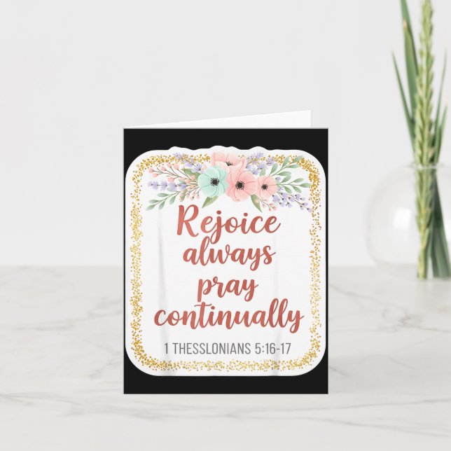 Christian Woman Bible Verse Rejoice Always Pray Co Kort (Framsida)