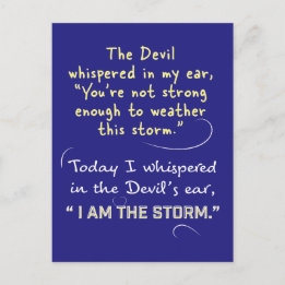 Christian Woman Postcards Djävulen viskade att jag Vykort