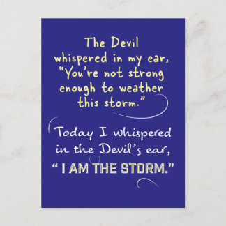 Christian Woman Postcards Djävulen viskade att jag Vykort