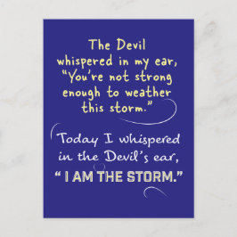 Christian Woman Postcards Djävulen viskade att jag Vykort