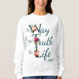 Christian Women's Faith Bible Verse Way Truth Life T Shirt