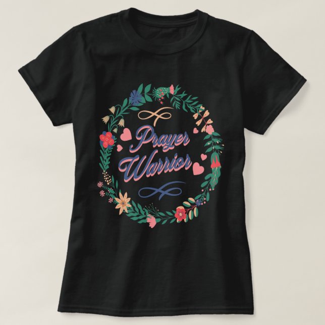 Christian Womens Prayer Warrior Andlig Prayer W T Shirt (Design framsida)