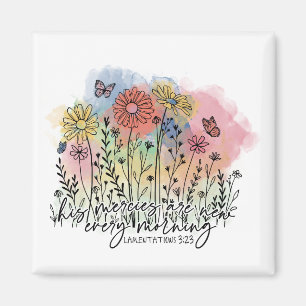 Christian Women's Watercolor Blommigt Magnet