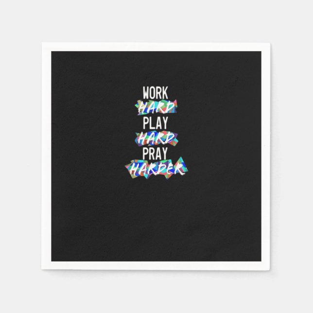 Christian Work Hard, Play Hard, Pray Harder Essent Pappersservett (Framsidan)