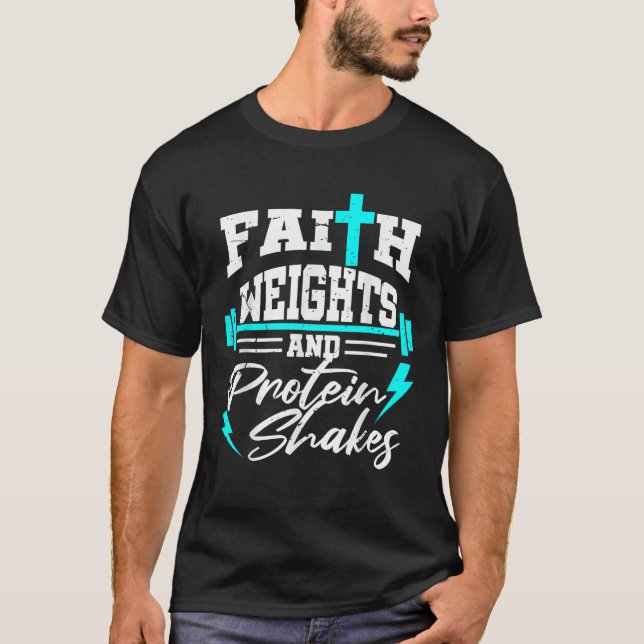 Christian Workout Fitness Weightlift Body Bygger T Shirt (Framsida)