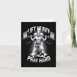 Christian Workout Hiss Heavy Pray Hard Gym Bodybui Kort
