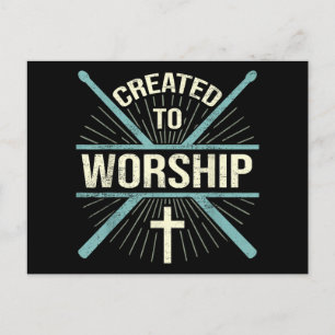 Christian Worship Band Skapat till Worship Drummer Helg Vykort