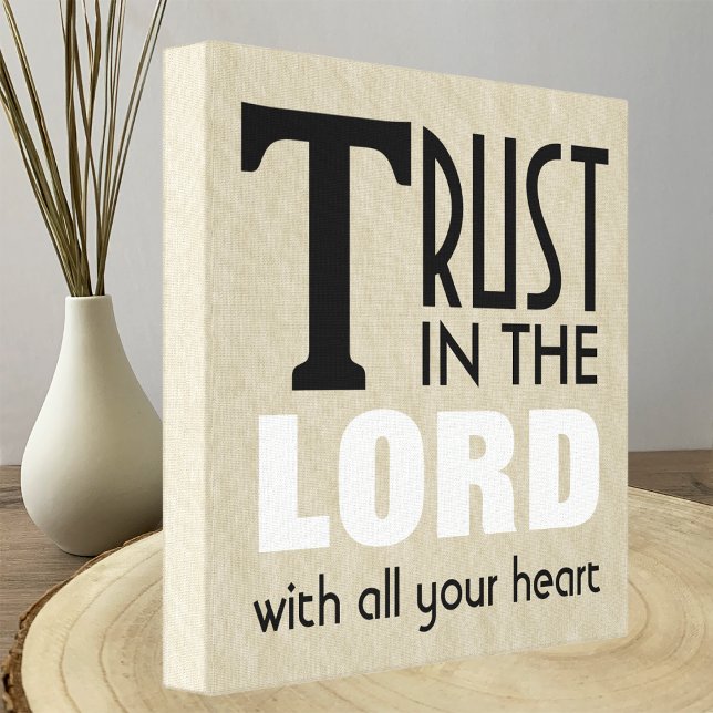 Christian Wrapped Canvas Art Trust i Lord (Skapare uppladdad)