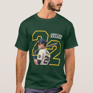 Christian Yelich 22 För mörka färger rolig T Shirt