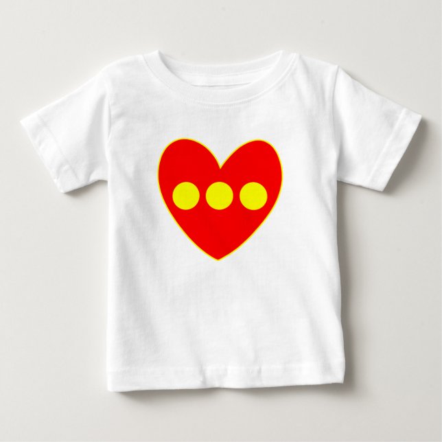 Christiania flagga hjärta t shirt (Framsida)