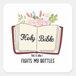 Christianity Heliga Bible Fyrkantigt Klistermärke