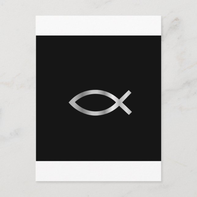 Christianity Ichthys fish Vykort (Framsida)