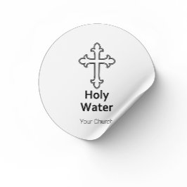 Christianity Kor Heliga Vatten Runt Klistermärke