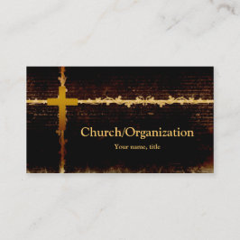 Christianity Pastor Golden Kor Mörk Card Visitkort