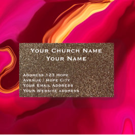 Christianity Religiösa Classy Guld Black Church Visitkort