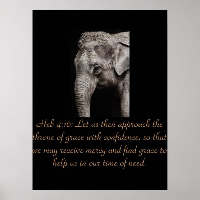 Christianity Scripture Heb 4:16 Poster (Framsidan)