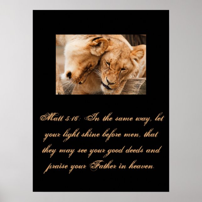 Christianity Scripture Matt 5:16 Poster (Framsidan)